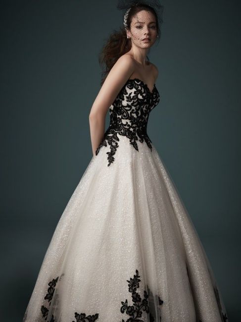 Show me dark lace over nude/ivory dress options - 5