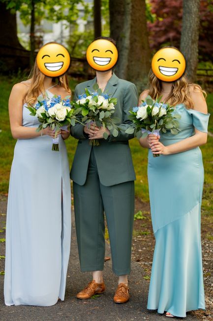 Bridesmaid floor length hem 2