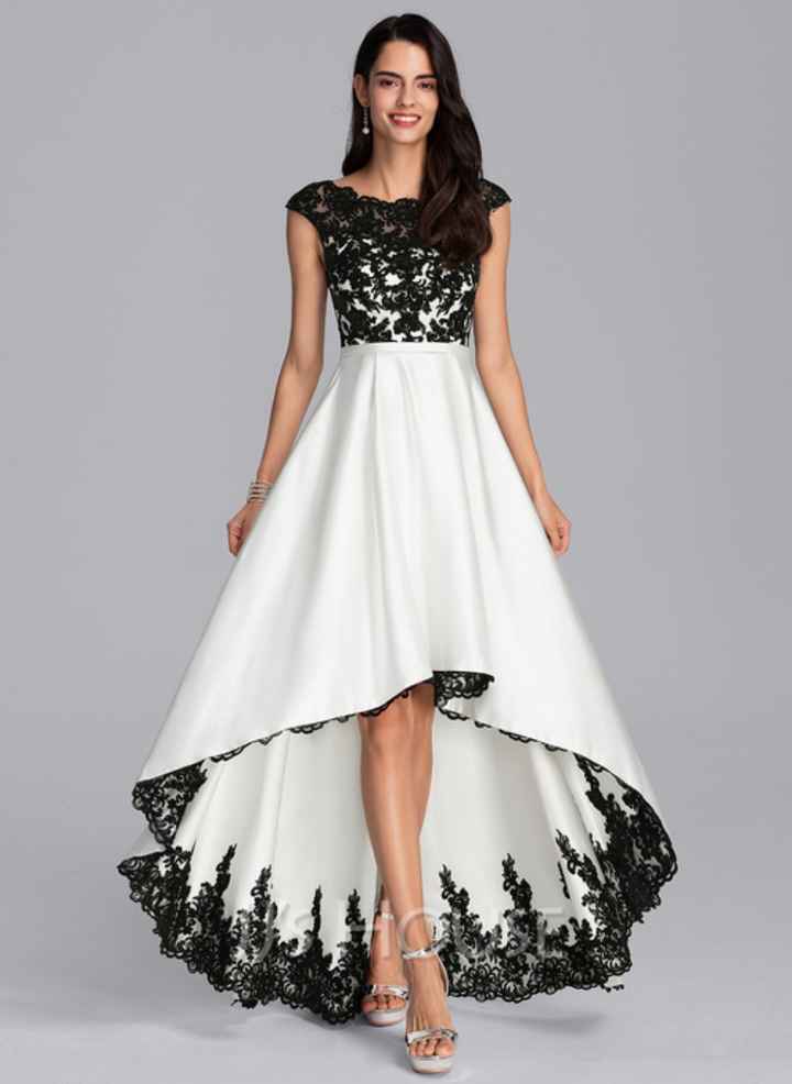 Show me dark lace over nude/ivory dress options - 1