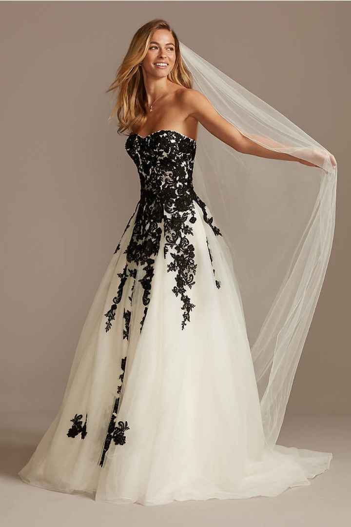 Show me dark lace over nude/ivory dress options - 3