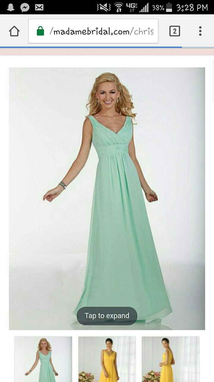 Lace wedding dress. Chiffon bridesmaid dress?