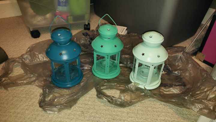Spray painting lanterns?