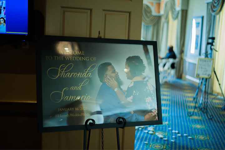 Engagement shoot displays on wedding day - 1