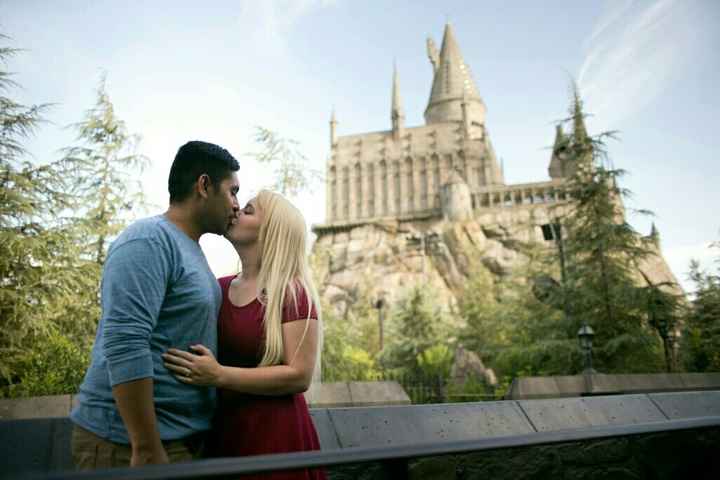 Harry Potter engagement photo