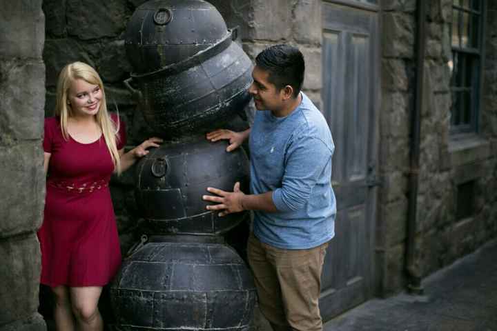 Harry Potter engagement photo
