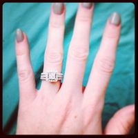 show me your wedding band e-ring combos! :D