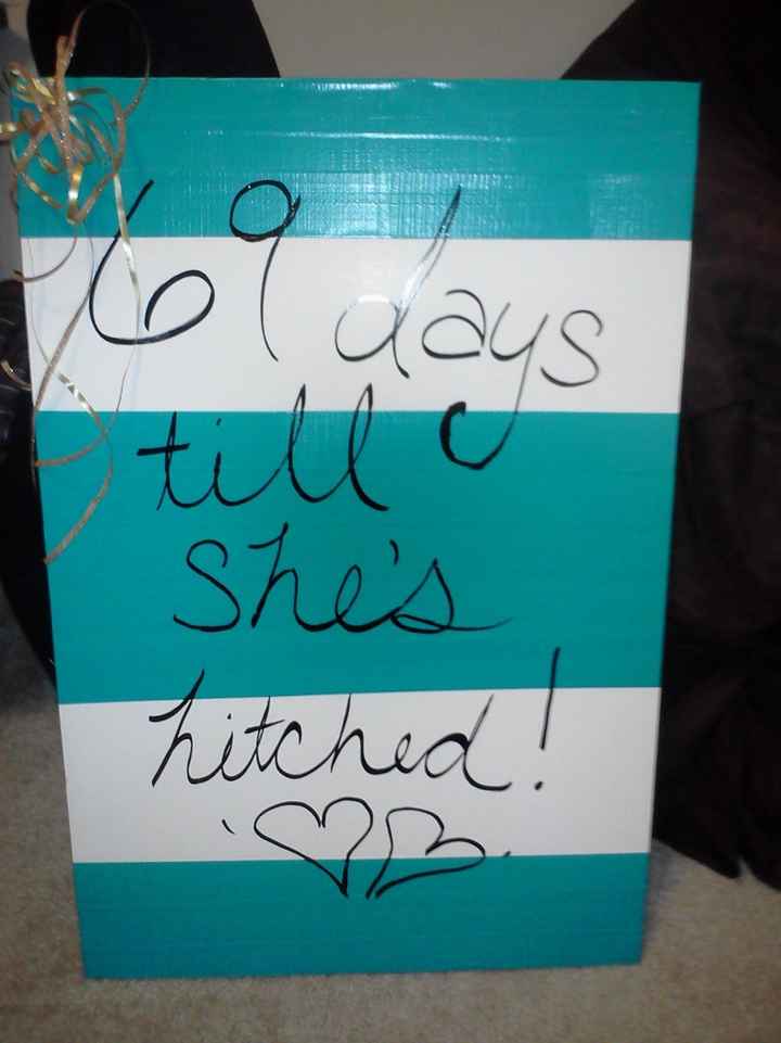 Welcome sign for friend's bridal shower