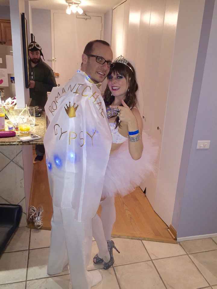Happy Halloween post a pic of you and your fiancé in costumes