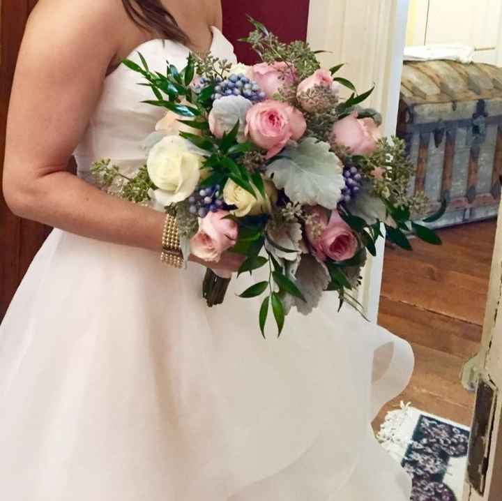 Bouquets are in, and smaller than expected.