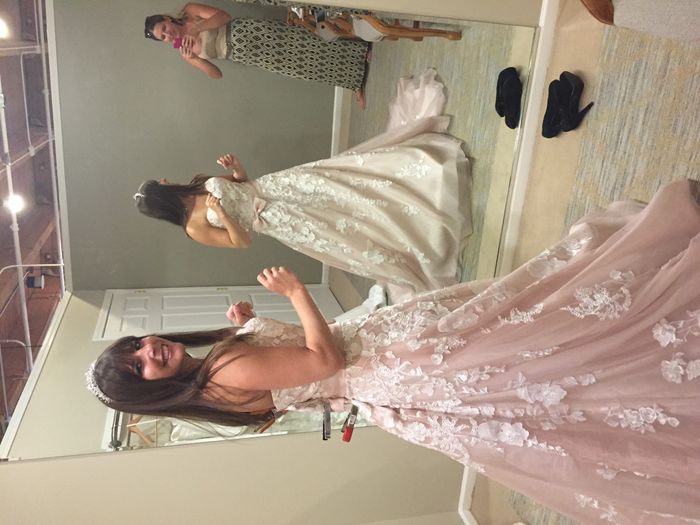 Blush wedding dress
