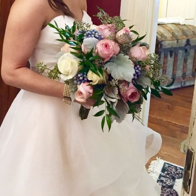 Bouquets are in, and smaller than expected.