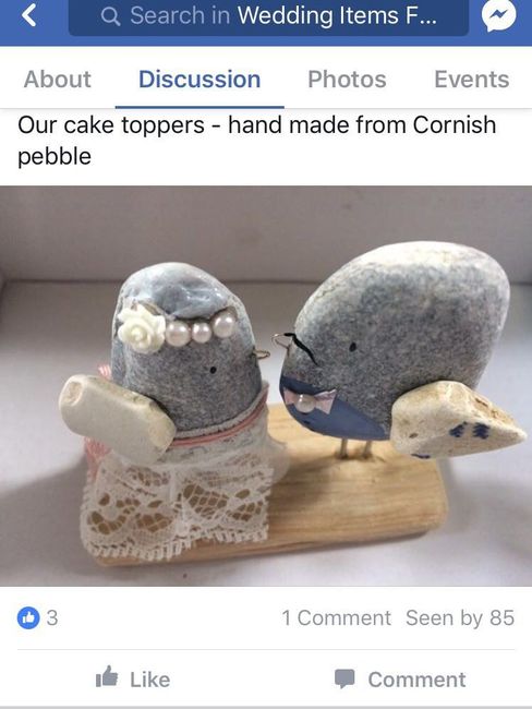 Cornish Pebble Cake Topper