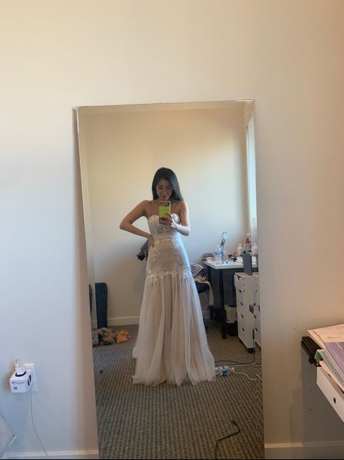 Found my dress!  Sorry about the dirty room 1