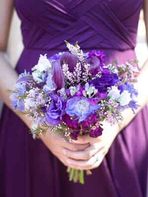 Purple bridal bouquet - 4