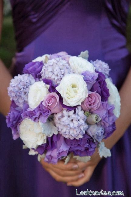 Purple bridal bouquet - 3