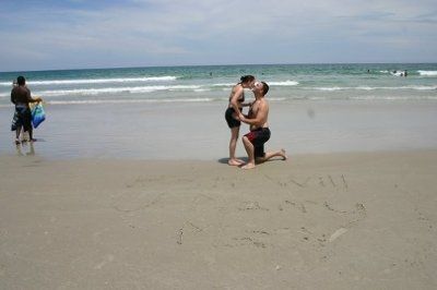 where did your fiancé pop the question at and how?