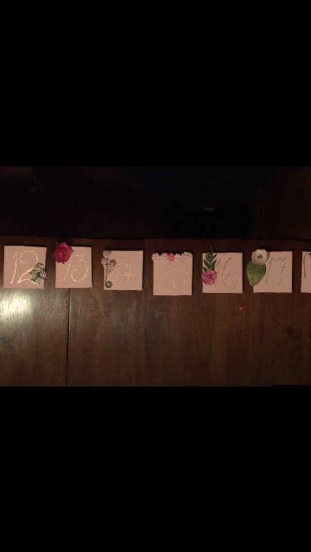 Finished our DIY Table Numbers!