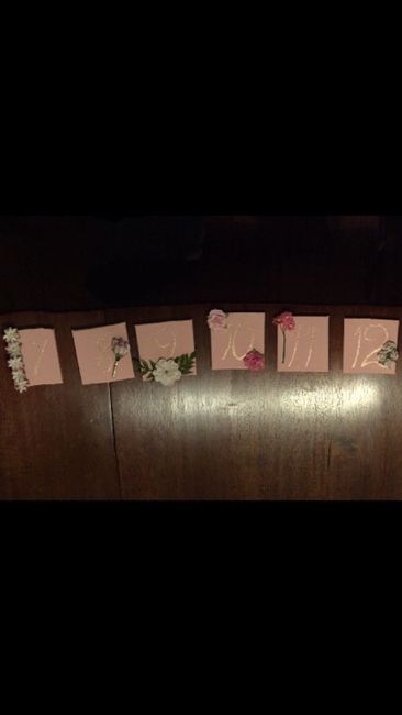 Finished our DIY Table Numbers!