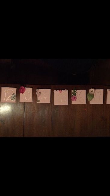 Finished our DIY Table Numbers!