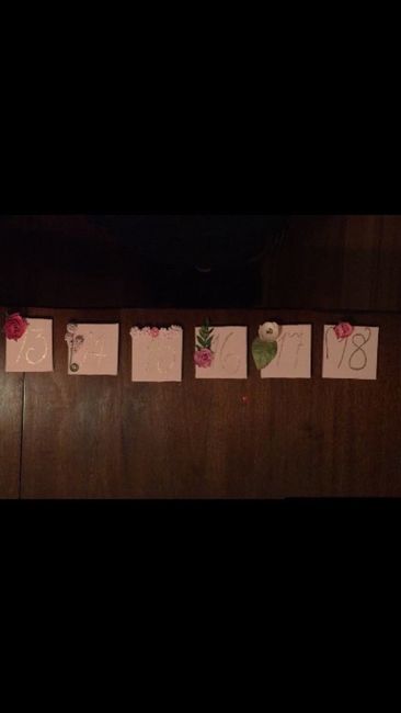 Finished our DIY Table Numbers!