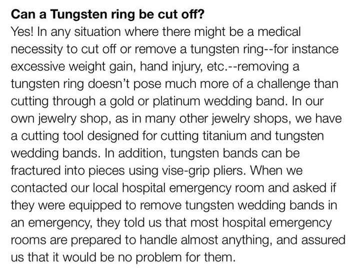 Tungsten Carbide wedding band.