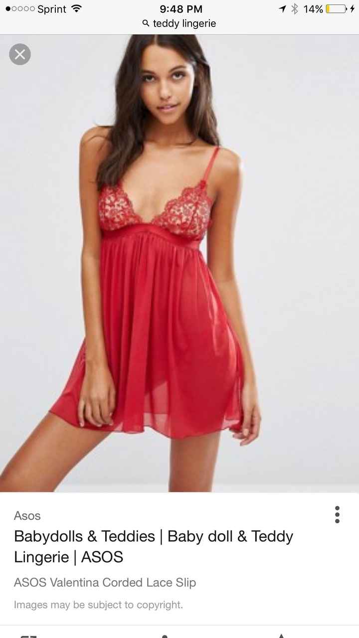 Wedding night lingerie
