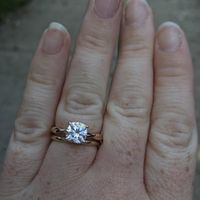 Please show me your non-diamond engagement/wedding ring - 1