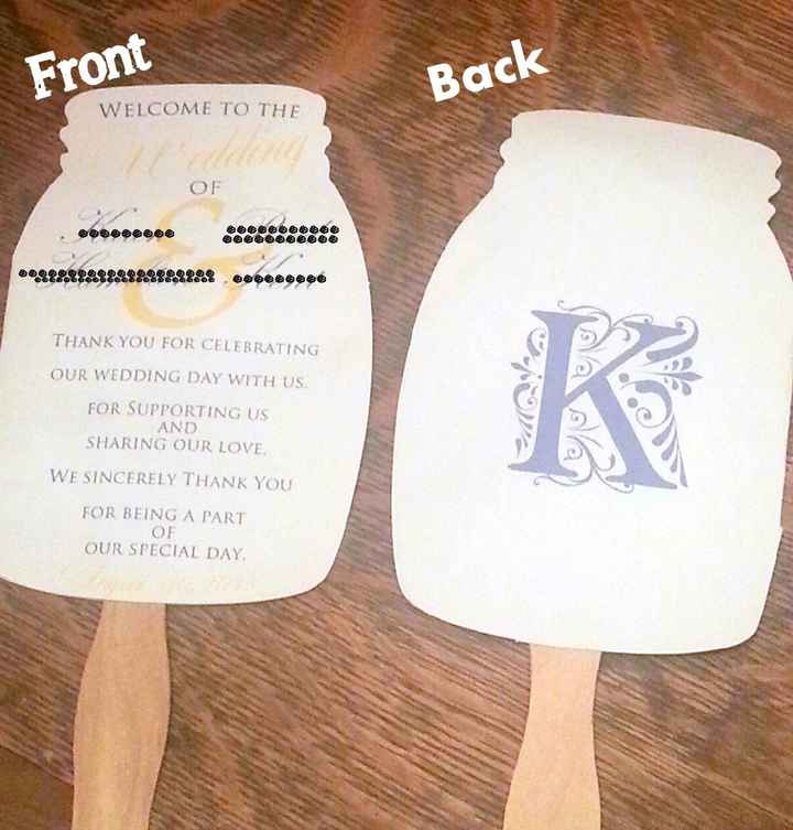 DIY Share: Fans, Mr&Mrs Signs and Menu Sign.