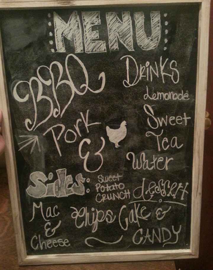 DIY Share: Fans, Mr&Mrs Signs and Menu Sign.