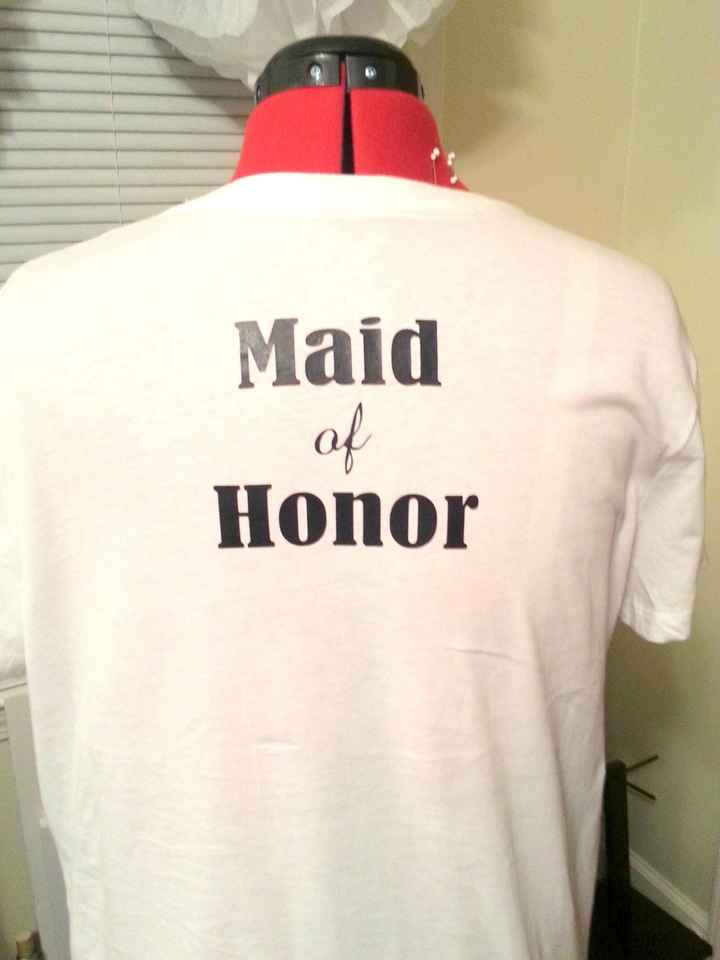 DIY MoH, BM, FG and Bride Tshirts