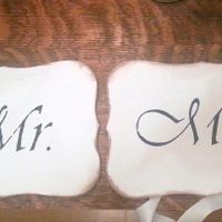 DIY Share: Fans, Mr&Mrs Signs and Menu Sign.