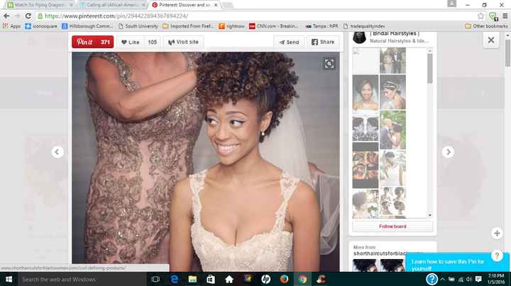 Calling all (African American) Natural hair brides,what is your wedding day hairstyle ?