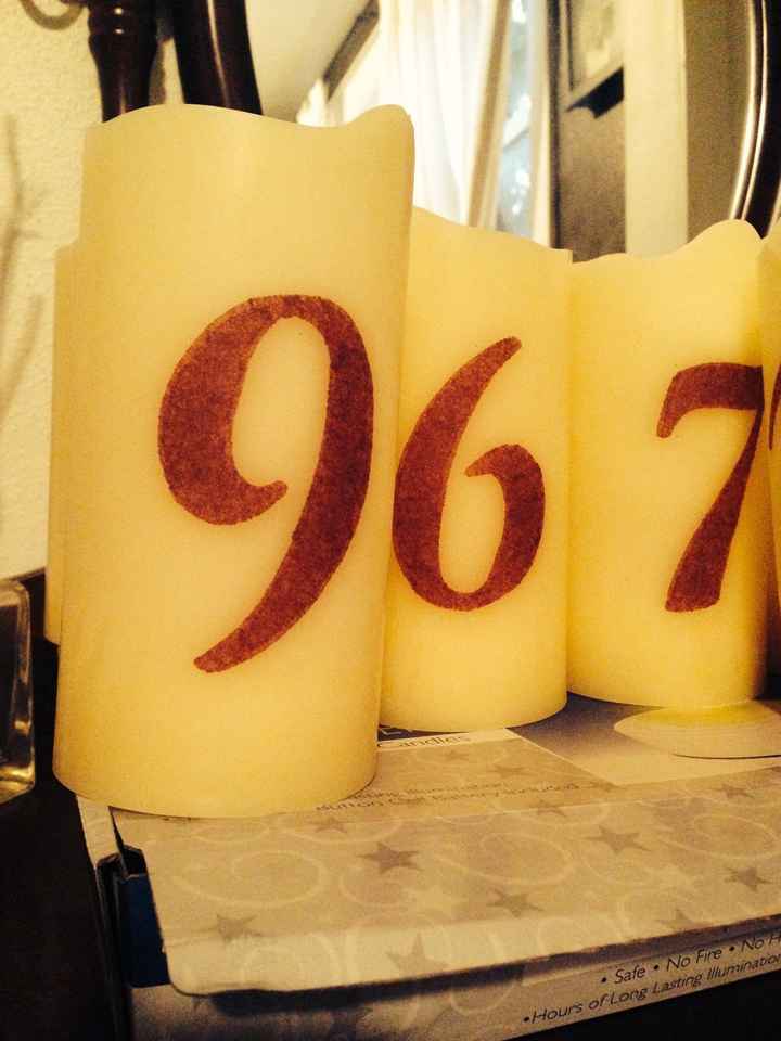 Table numbers! Show me yours!!