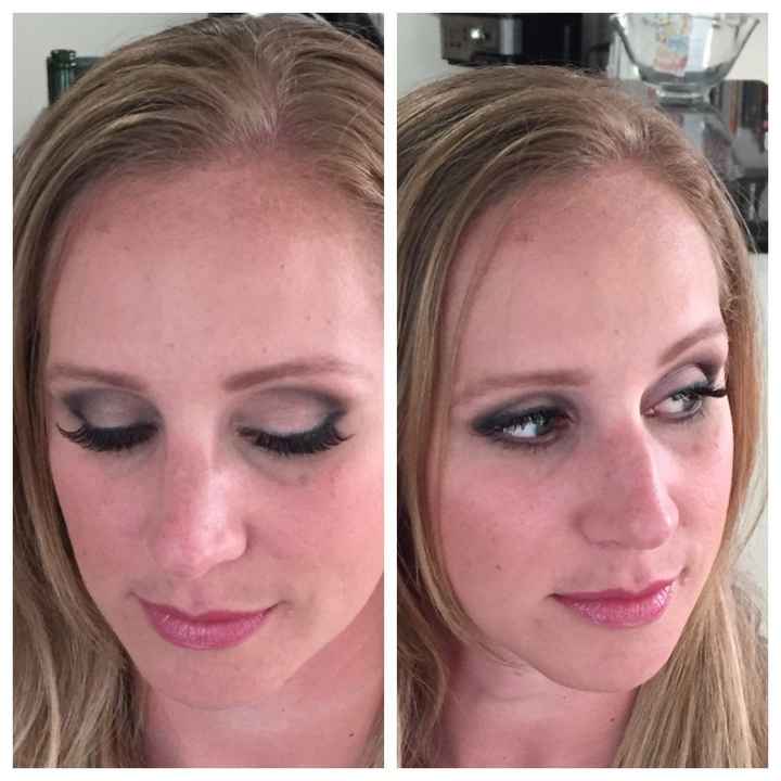 Anyone have pics of their overall wedding make up look, wearing false eyelashes?