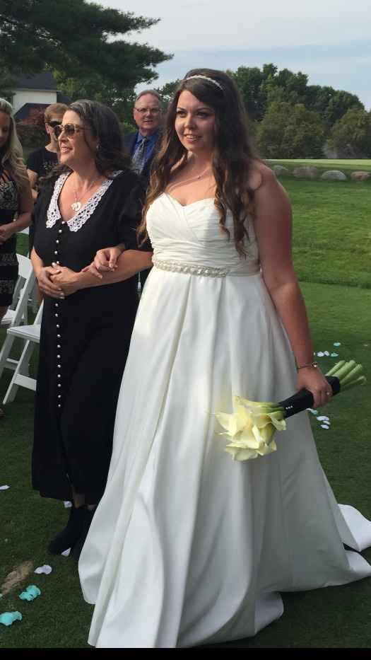 Having your mother walk you down the aisle