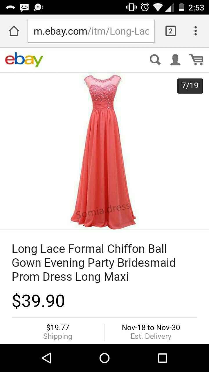 Bridesmaid dresses and cost