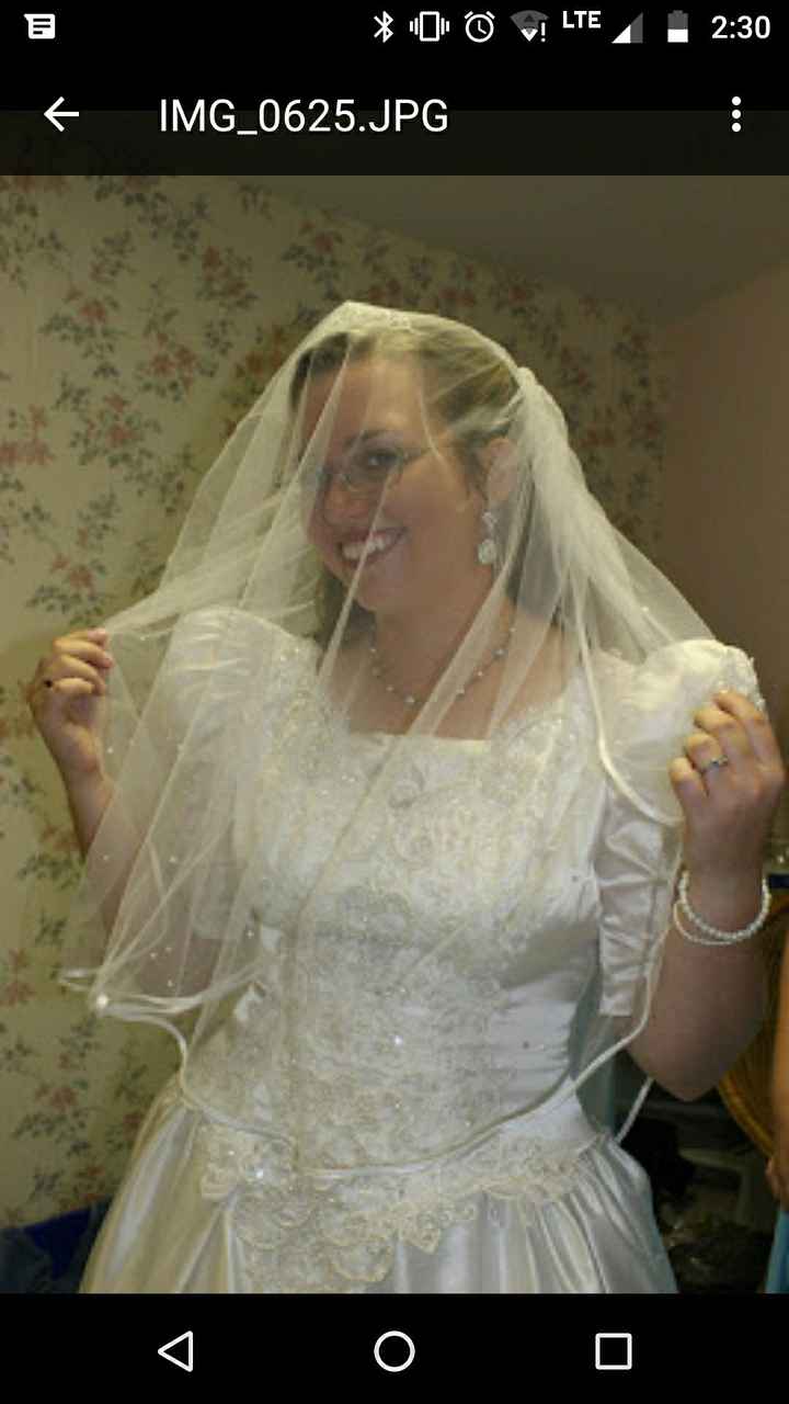 Yay! Picked up my dress! Help, veil or no veil?
