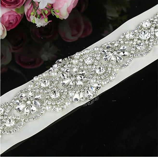 Hello! can anyone help me find a dupe to this beaded sash for my wedding dress? 2