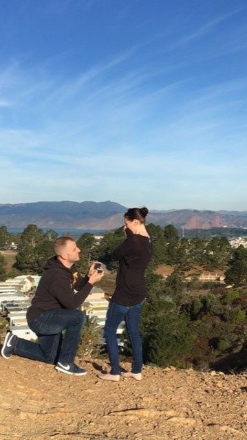 Post a photo of your fiance proposing!