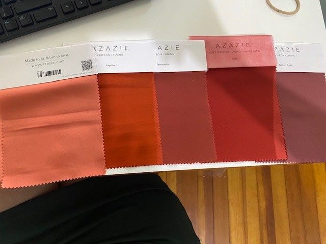 Azazie Paprika color help 3