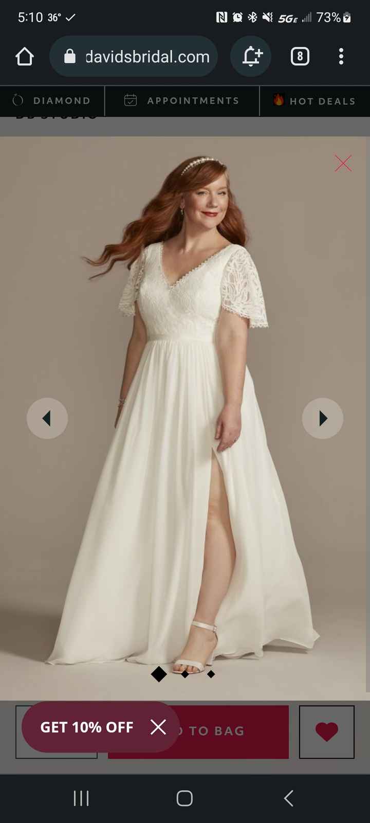 Wedding dress is slightly see through - 1