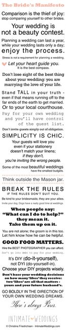 The brides manifesto
