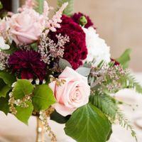 wintery low centerpiece