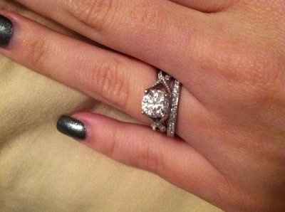 What makes a girl smile again? Dress and Rings:)