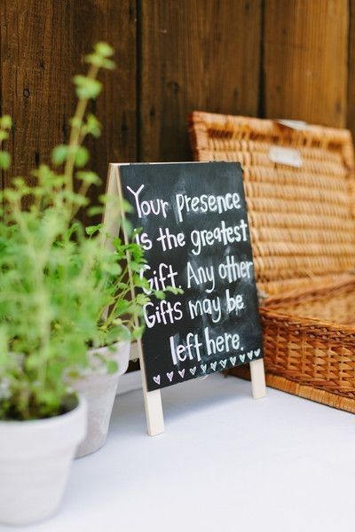 Gift Table Chalkboard Sign