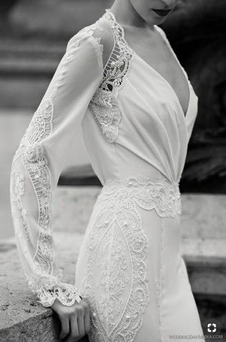 Vintage Wedding Gown with Lace 