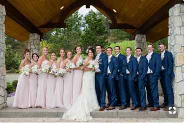 Blush and Navy Wedding Party 