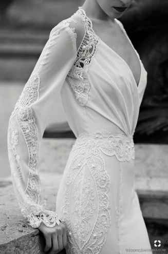 Vintage Wedding Gown with Lace 