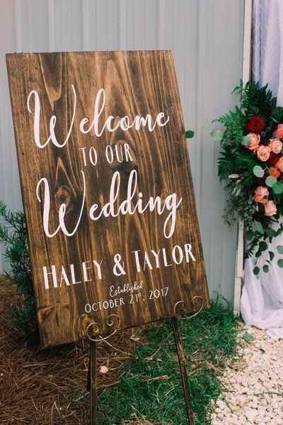 Wooden Wedding Sign 