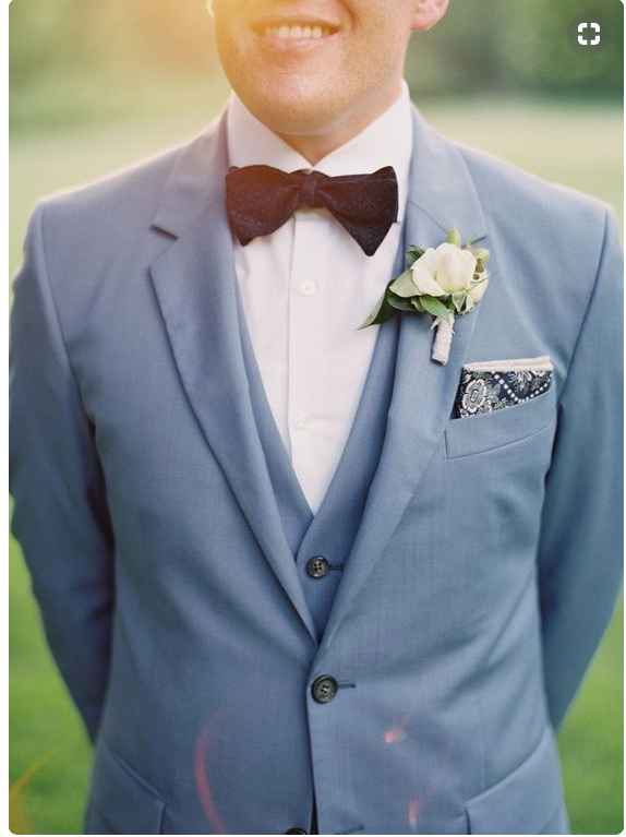 dusty blue wedding tux